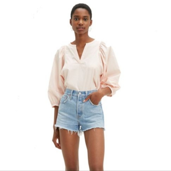 Levi's 501 Original Denin Cut Off Jean Shorts Size 27 - Picture 3 of 9